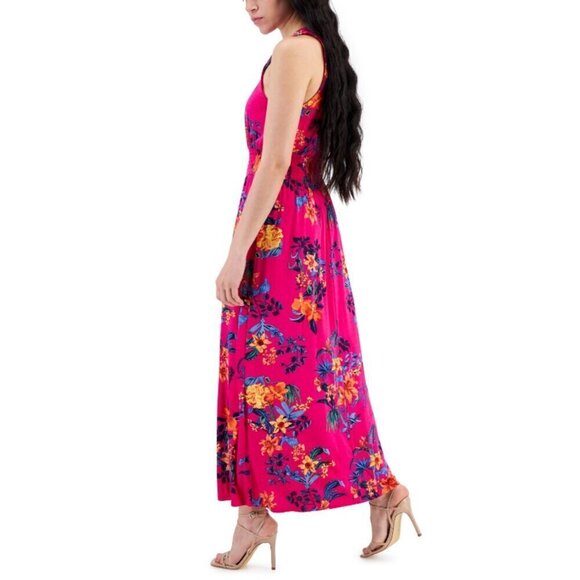 I.N.C. International Concepts Petite Small Pink Floral Printed Maxi Dress NWT - Picture 3 of 7